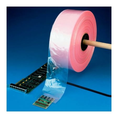 Lk Packaging Anti Static Poly Tubing, 8"W x 500'L, 6 Mil, Pink, 1 Roll T4-08060